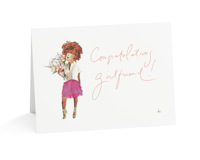 Congratulations Girlfriend - HarperIman Greeting Card