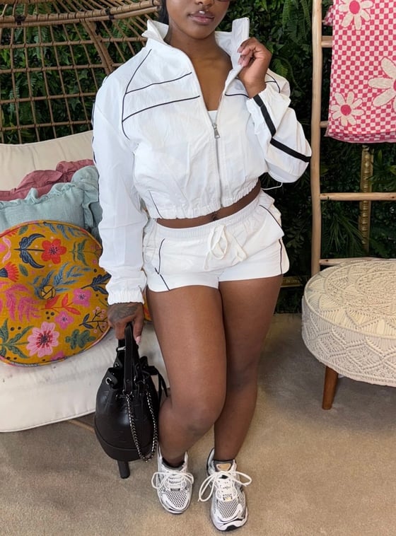 Image of Windbreaker short set (white) 