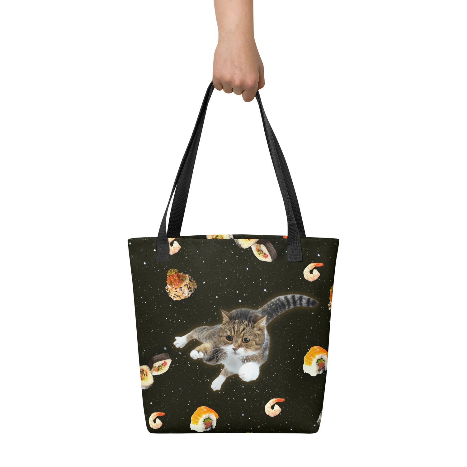 Image of Sushi Cat in Space - All Over Print - Tote Bag