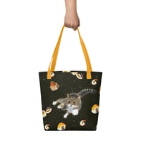 Image 7 of Sushi Cat in Space - All Over Print -  Tote Bag