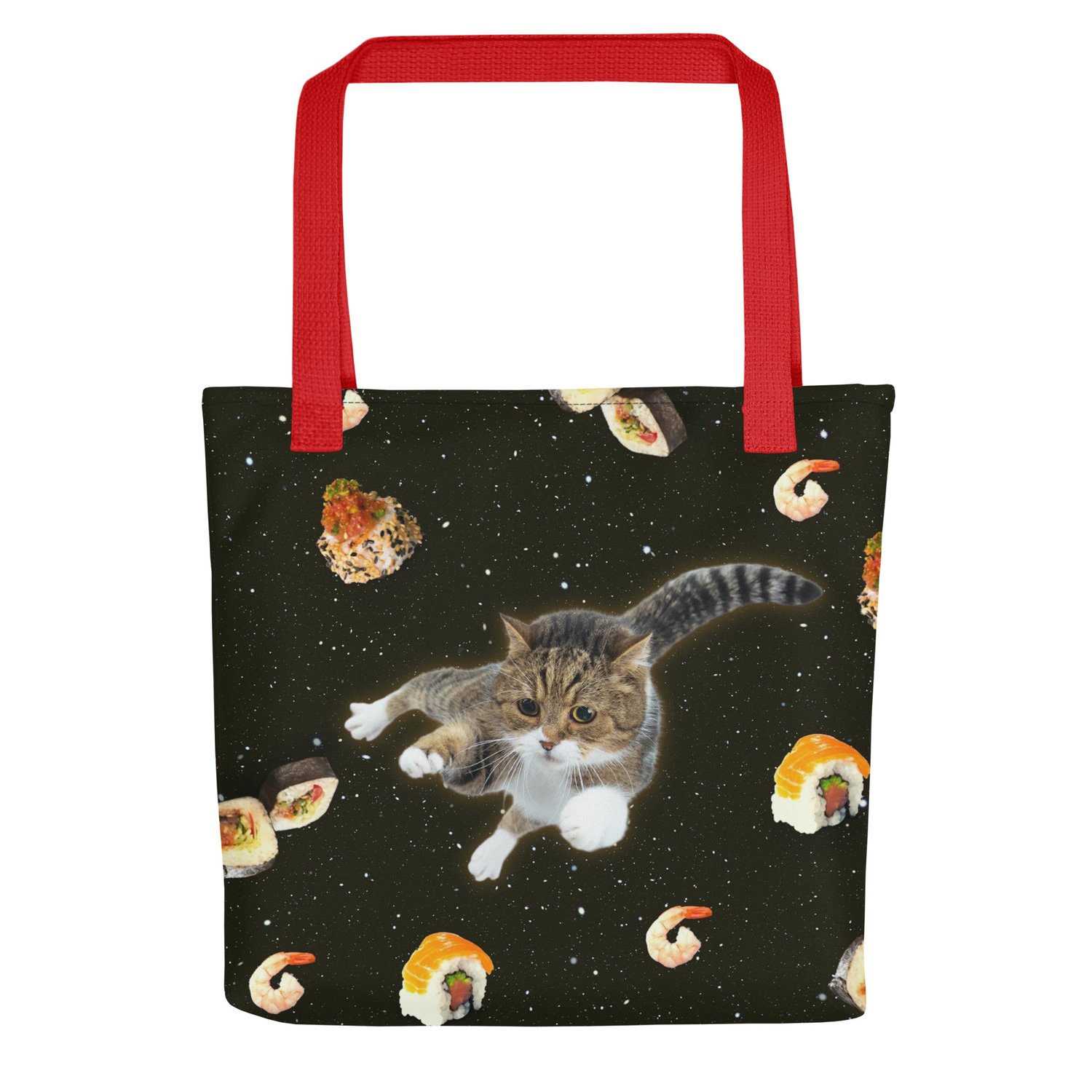 Image of Sushi Cat in Space - All Over Print - Tote Bag