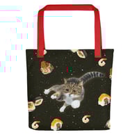 Image 10 of Sushi Cat in Space - All Over Print -  Tote Bag