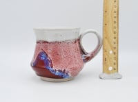 Image 5 of Waisted Cranberry, White, and Blue Mug 1