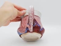 Image 4 of Waisted Cranberry, White, and Blue Mug 1