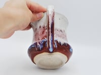 Image 4 of Waisted Cranberry, White, and Blue Mug 2