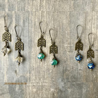 Image 7 of Boho Bronze Earrings, Boho Earrings, Dangle Earrings, Boho Jewelry, Handmade, 2.5" Dangle Earrings 