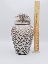 Image 5 of Raku Snowy Owl Jar