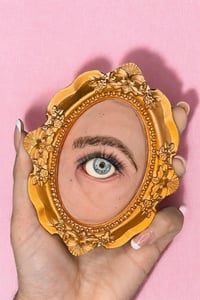 Image 2 of Eye in Frame – Realistic & Pop Surreal Sculpture – Strange, Scary & Cute Art – OOAK Unique