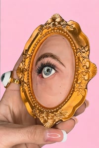 Image 3 of Eye in Frame – Realistic & Pop Surreal Sculpture – Strange, Scary & Cute Art – OOAK Unique