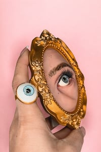 Image 4 of Eye in Frame – Realistic & Pop Surreal Sculpture – Strange, Scary & Cute Art – OOAK Unique