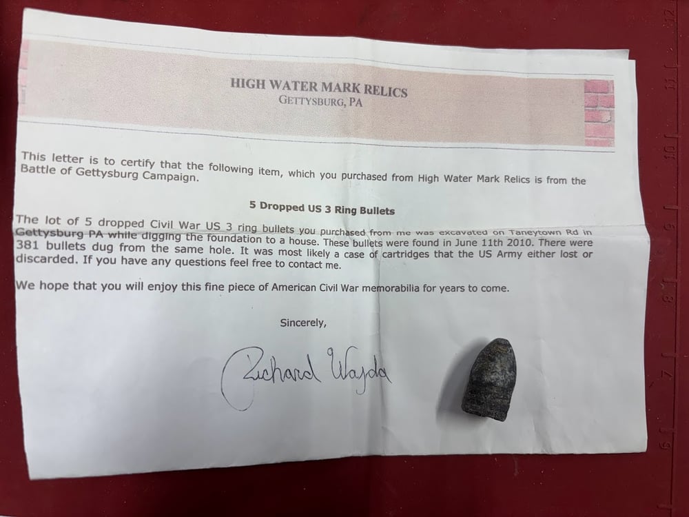 3 ring Civil war bullet