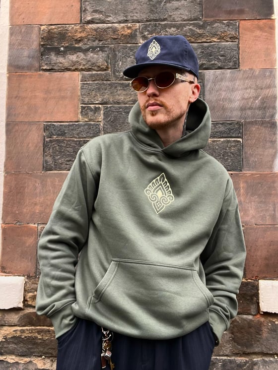 Image of Embroidered Hoody Green