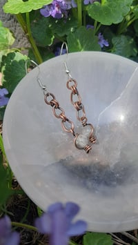 Image 1 of Labradorite copper eaeings 
