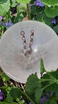 Image 2 of Labradorite copper eaeings 
