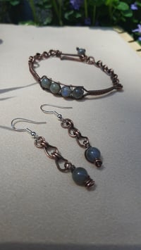 Image 4 of Labradorite copper eaeings 