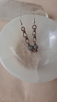 Image 5 of Labradorite copper eaeings 