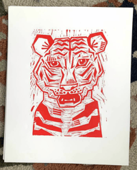 Image 2 of Tiger Linocut (Limited Edition)