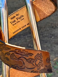Image 3 of Original Tom Fugle Tagged Leaping Frogs Leather Belt