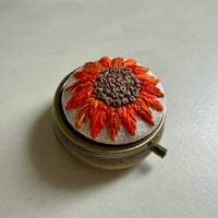 Image 4 of Hand embroidered vintage Pill Box