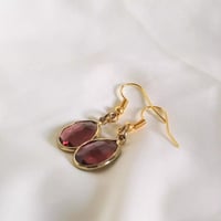Image 1 of Lavender pink gem earrings