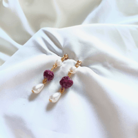 Image 4 of Rose bead earrings