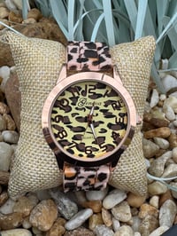Silicone Pink Leopard Watch 
