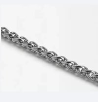 Image 3 of Braided Rope Bracelet | Silver Stainless Steel