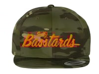 “BASSTARD” 3D PUFF EMBROIDERED SNAPBACK - GRN CAMO / ORANGE