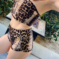Image 4 of “Jungle Moody Cat” 2 Piece Slit Weave 🐆🌙-Mood beads + Gold charm magic XS/S