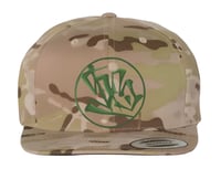 “BRANDED” 3D PUFF EMBROIDERED SNAPBACK - SAND CAMO / GRN