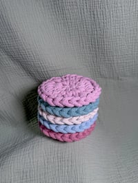 Image 1 of cotton circle crochet coasters
