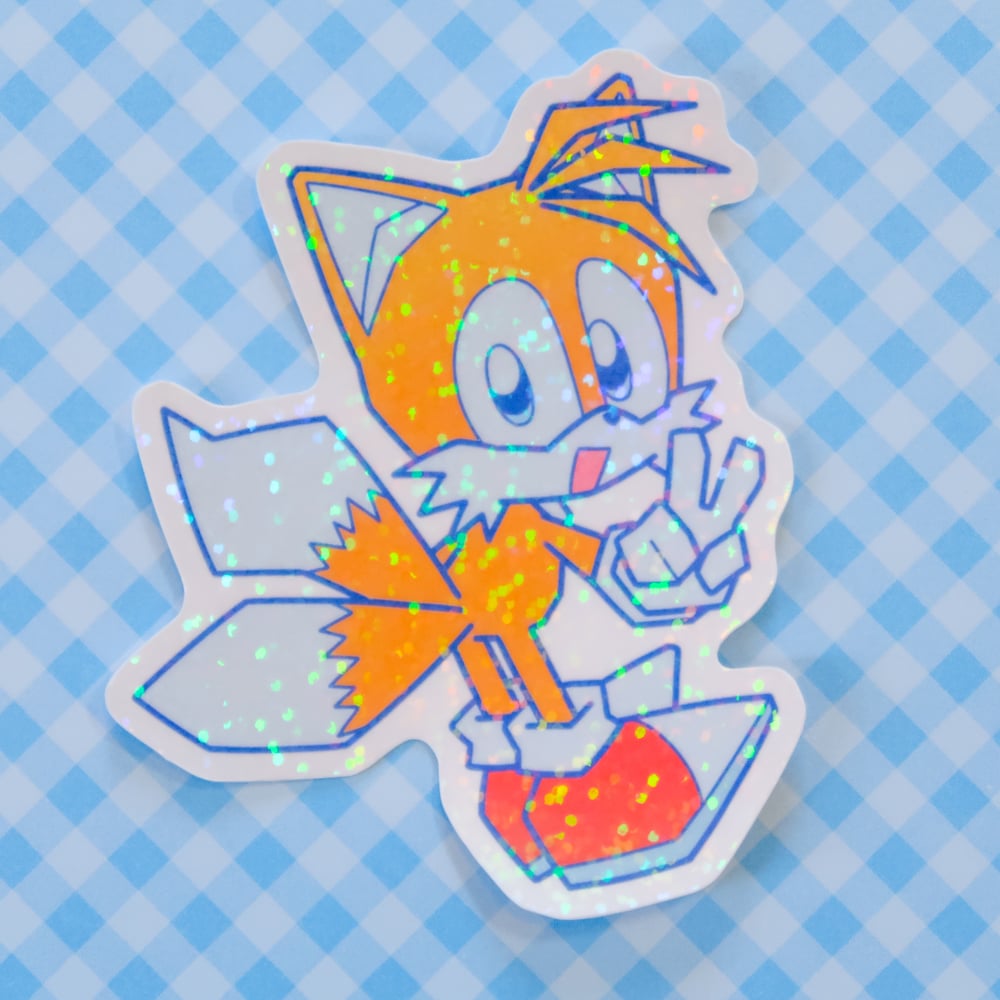 Tails Sticker - Glitter Vinyl