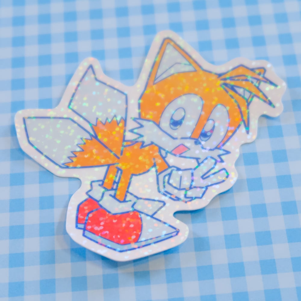 Tails Sticker - Glitter Vinyl