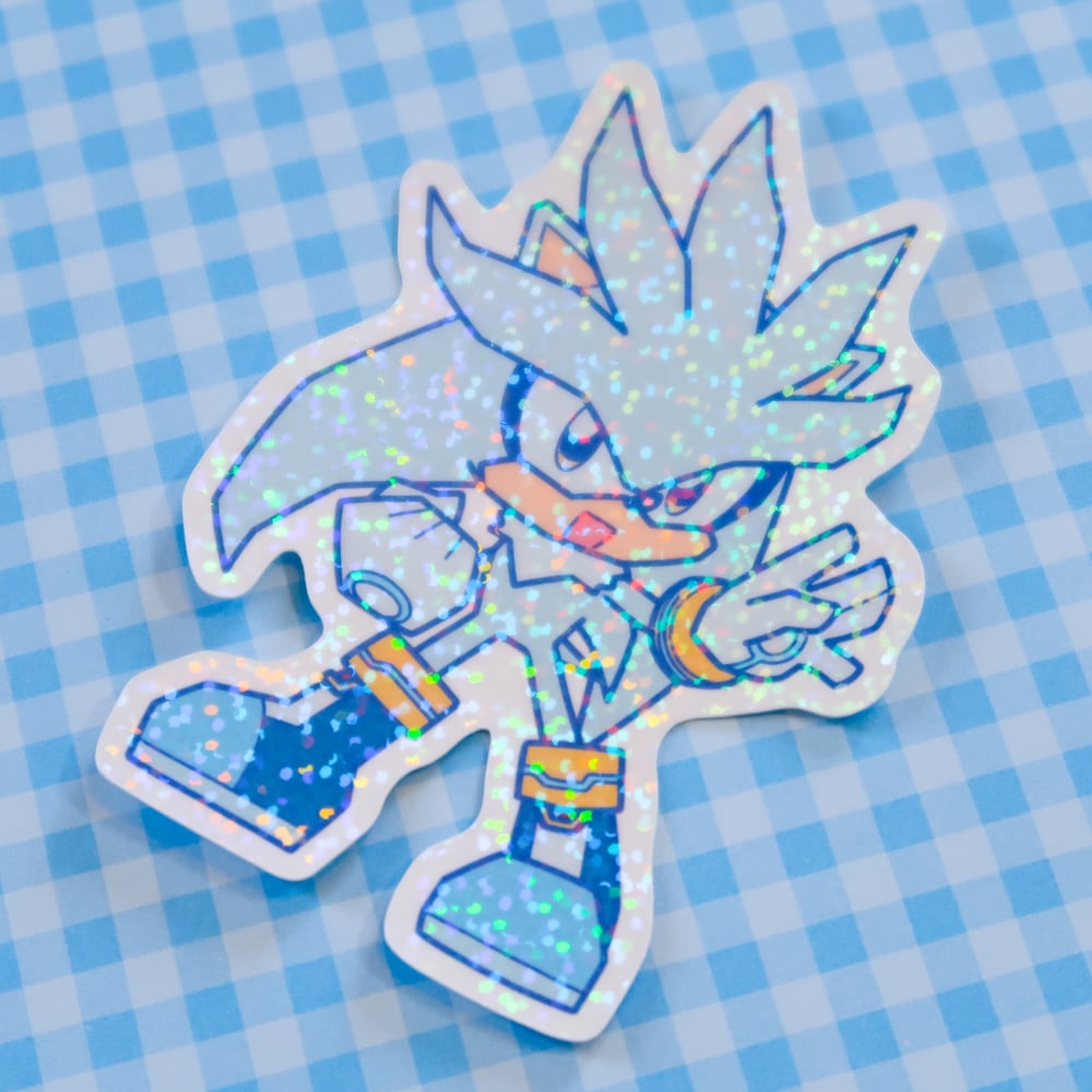 Silver Sticker - Glitter Vinyl