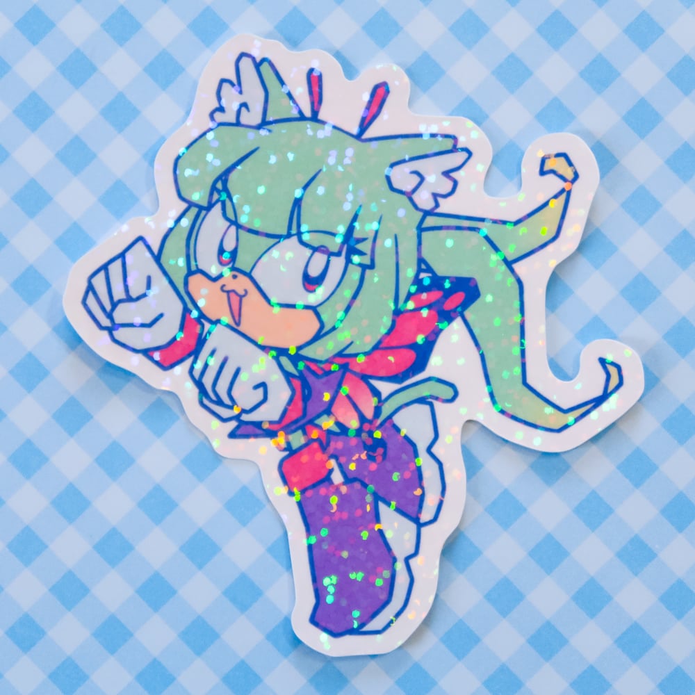 Caterina Sticker - Glitter Vinyl