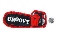 Image 2 of Groovy Evil Dead Chainsaw Bumper Sticker