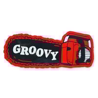 Image 1 of Groovy Evil Dead Chainsaw Bumper Sticker