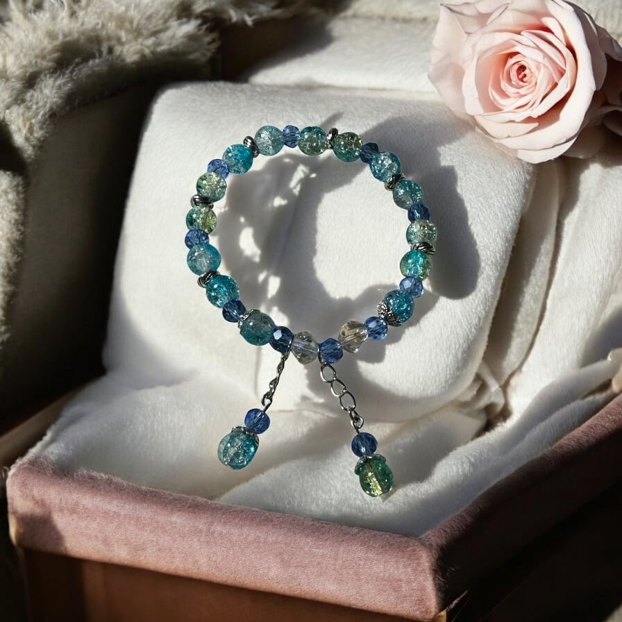 Image of Blue Green Glass Bracelet