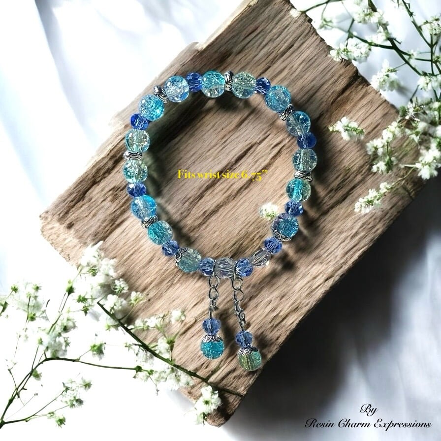Image of Blue Green Glass Bracelet