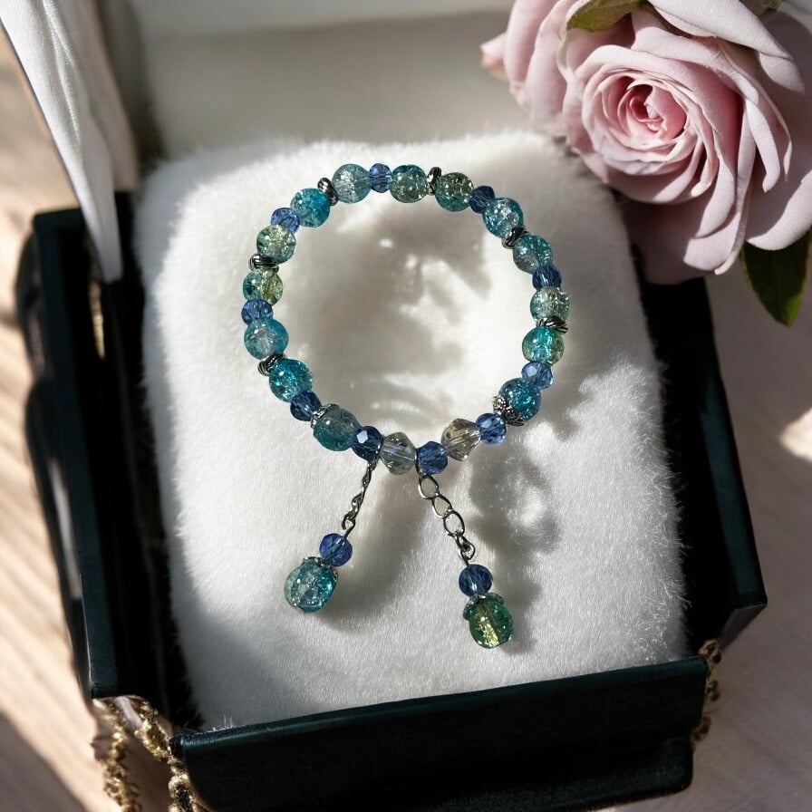 Image of Blue Green Glass Bracelet