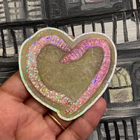 Image 1 of glittery heart worms sticker <3
