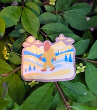 Image 1 of Little Bigfoot Kraft Paper Sticker - 2 in.