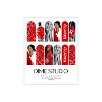 Image 2 of RED BANDANA CHRIS BREEZY BOWL NAIL DECALS 