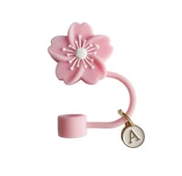 Image 1 of Floral Letter Straw Covers