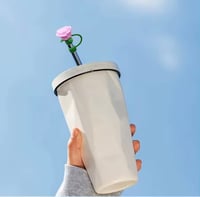 Image 6 of 9 Piece Rose Straw Cover Set