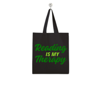 Image 1 of Reading Is My Therapy Tote