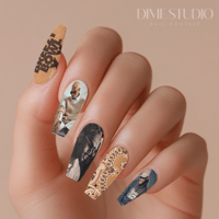 Image 1 of CHRIS BROWN BREEZY BOWL BROWN BANDANA NAIL DECALS 