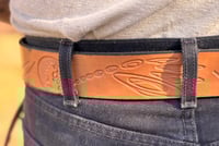 Image 2 of Original Tom Fugle Cosmic Space Leather Belt