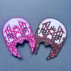 Sleepy Cult Leader Mask Glitter Sticker 3 inches