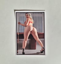 Image 1 of Large Gorgeous Blonde With A Bangin' Booty In High Heels Shooting A game Of Pool Matte Vinyl Sticker
